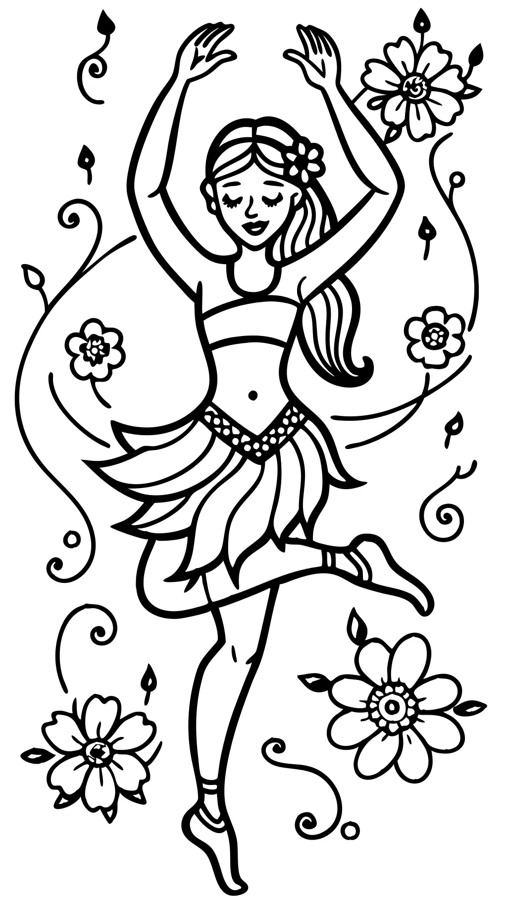 dancer coloring page